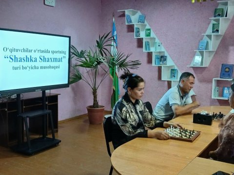 Samarqand tuman texnikumida pedagog-xodimlar o‘rtasida shaxmat va shashka musobaqasi o‘tkazildi вЂ” foto 19